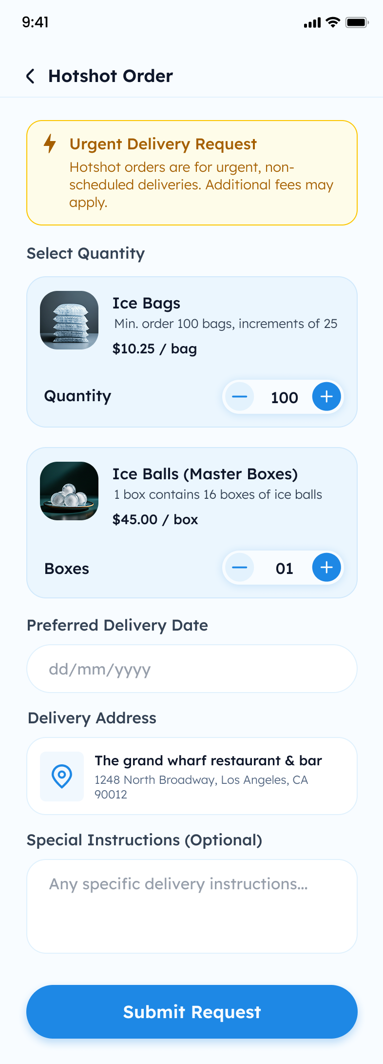 Hotshot orders